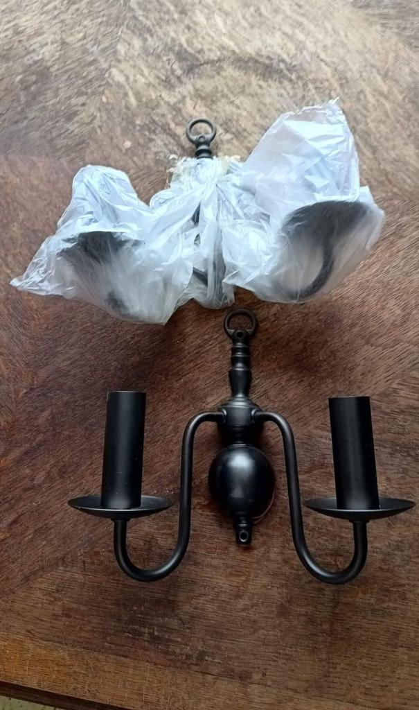 2 lichtarmaturen, Huis en Inrichting, Lampen | Wandlampen, Nieuw, Metaal, Ophalen