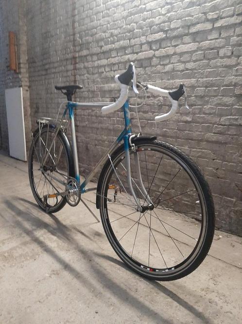 Prachtige Vintage stalen fixie commuter volledig in orde, Fietsen en Brommers, Fietsen | Racefietsen, Gebruikt, Heren, Overige merken