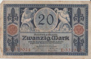 reichsbanknote zwanzig mark 20 1915