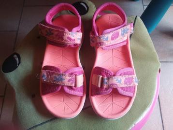 Oranje/roze Clarks meisjessandalen maat 28