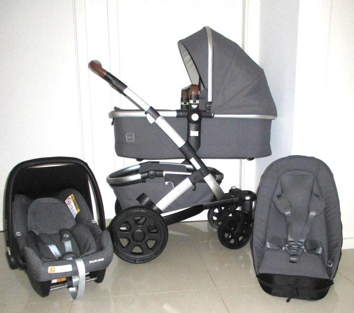 Joolz Geo2 Gorgeous Grey 3 in 1 - COMPLEET, Kinderen en Baby's, Buggy's, Zo goed als nieuw, Overige merken, Verstelbare rugleuning