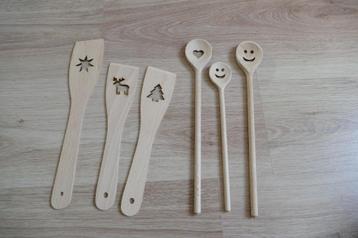 Houten lepels, Huis en Inrichting, Keuken | Bestek, Ophalen, Nieuw, Hout, Los bestek