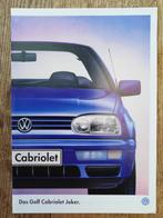 VW GOLF CABRIOLET 1997 BROCHURE 8 PAGINA'S DUITSLAND, Ophalen of Verzenden, Volkswagen