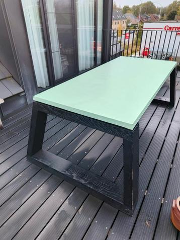 Tafel binnen of buiten onderstel eikenhout  beschikbaar voor biedingen