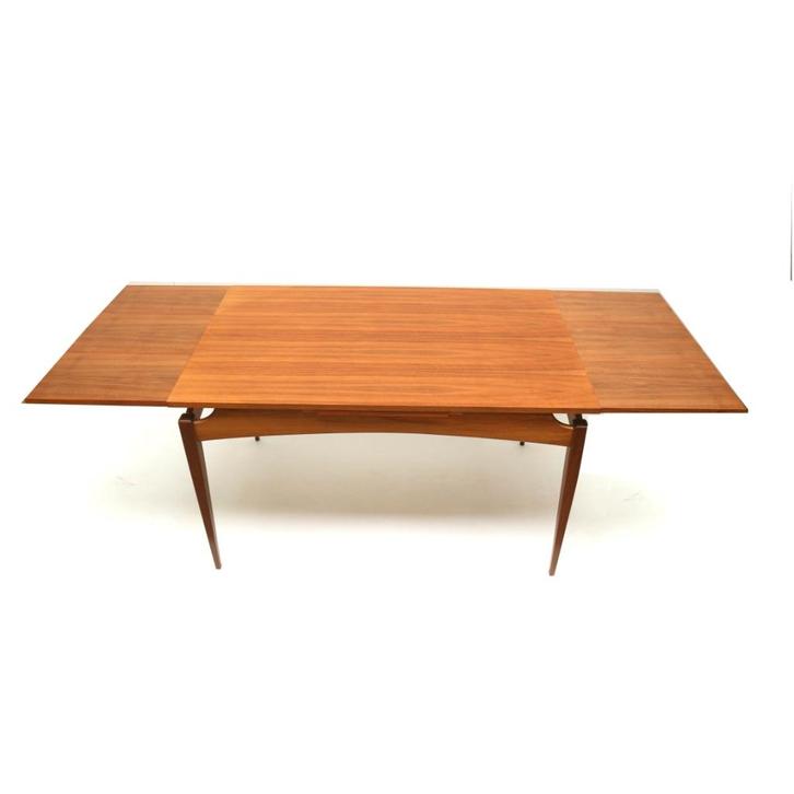 Vintage verlengbare eettafel jaren '60 '70 mid century retro, Huis en Inrichting, Tafelkleden, Verzenden