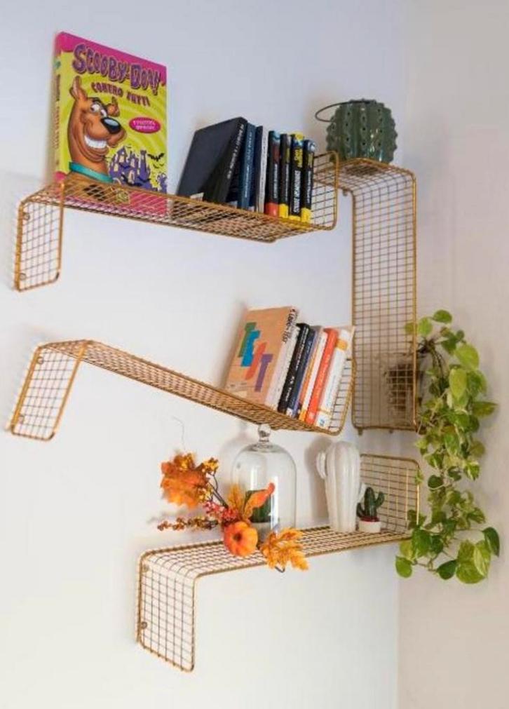 4 gouden wandplanken ikea, Huis en Inrichting, Woonaccessoires | Wandplanken en Boekenplanken, Zo goed als nieuw, Ophalen