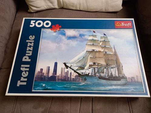 Puzzle Trefl 500 pièces - Naviguer le long de Chicago, Hobby & Loisirs créatifs, Sport cérébral & Puzzles, Utilisé, Puzzle, 500 à 1500 pièces