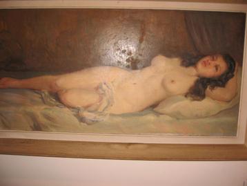 Schilderij „Naakte liggende vrouw”. beschikbaar voor biedingen