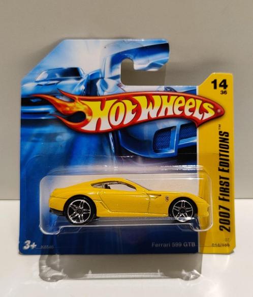 Hot Wheels Ferrari 599 GTB Geel (uit 2007), Hobby en Vrije tijd, Modelauto's | Overige schalen, Ophalen of Verzenden