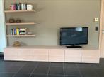 Meuble TV avec étagères et 2 meubles bar correspondants, Comme neuf, Chêne, 25 à 50 cm, Modern
