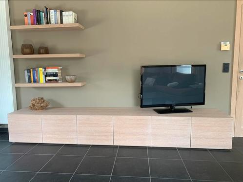 Meuble TV avec étagères et 2 meubles bar correspondants, Maison & Meubles, Armoires | Mobilier de télévision, Comme neuf, Moins de 100 cm