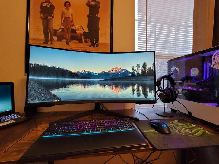 Samsung odyssey g5 34inch beeldscherm, Computers en Software, Monitoren, Zo goed als nieuw, 151 t/m 200 Hz, DisplayPort, HDMI