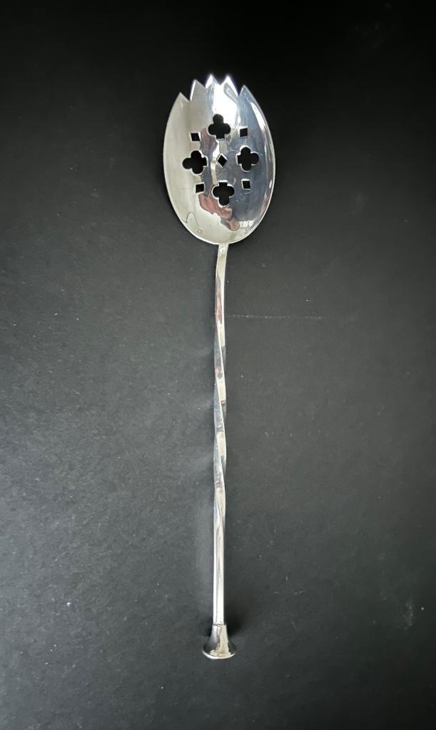 Verzilverde cocktail bartender ijs schep lepel, Antiek en Kunst, Antiek | Bestek, Ophalen of Verzenden