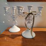 1 paire de bougeoirs anciens Agad patinés blanc, Enlèvement