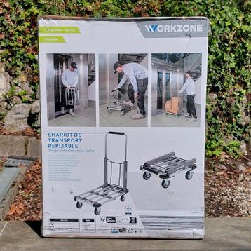 Nieuwstaat! Opvouwbare transportkar / max 150 kg / Workzone beschikbaar voor biedingen