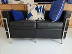 Drie zetels “Le Corbusier” in zwart leder, Huis en Inrichting, Ophalen, Minder dan 75 cm, Design, 150 tot 200 cm