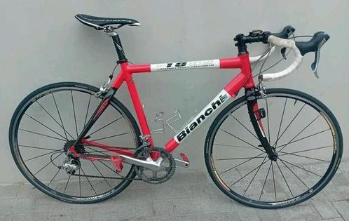 Koersfiets alu-carbon Bianchi 2x10speed maat53 28inch 🚴, Fietsen en Brommers, Fietsen | Cruisers en Lowriders, Gebruikt, Cruiser