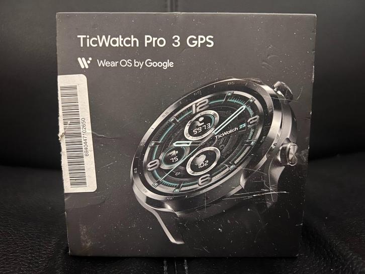 TicWatch Pro 3 GPS met lader, Handtassen en Accessoires, Smartwatches, Zo goed als nieuw, Android, Zwart, Afstand, Calorieverbanding