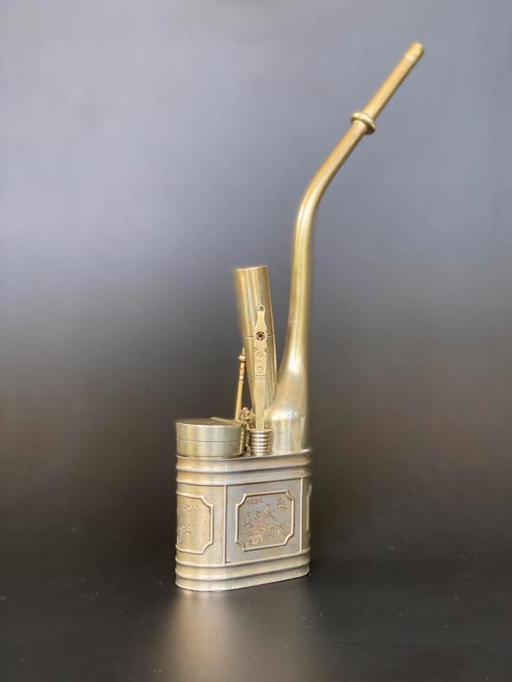 Pipe chinoise ancienne – objet de collection décoratif, Verzamelen, Rookartikelen, Aanstekers en Luciferdoosjes, Gebruikt, Overige typen