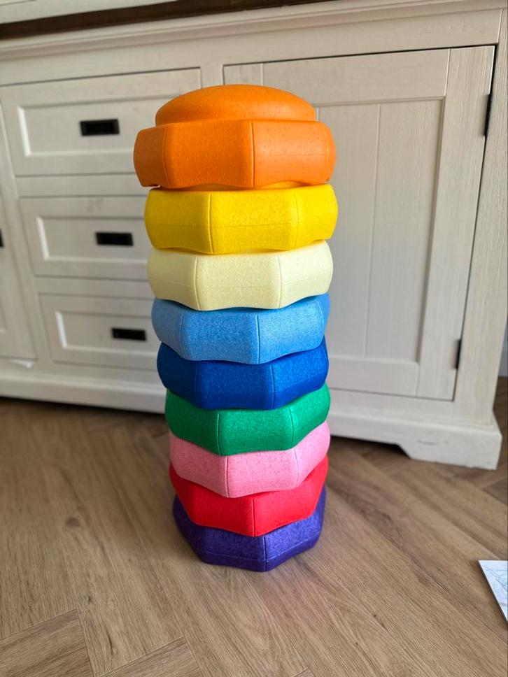 9x nieuwe stapelstenen / steppingstones, Kinderen en Baby's, Speelgoed | Babyspeelgoed, Zo goed als nieuw, Ophalen of Verzenden