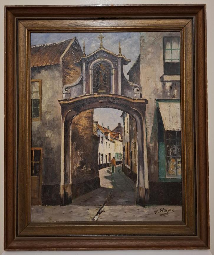 Schilderij „The Ark” van G. Staps 60x50 cm., Antiek en Kunst, Kunst | Schilderijen | Klassiek, Ophalen