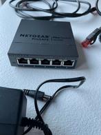 Netgear GS105E ProSafe Plus + PoE injector, Computers en Software, Netwerk switches, Ophalen of Verzenden, Zo goed als nieuw