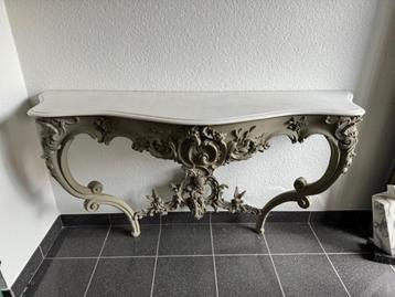 baroque console / sidetable met marmer, Enlèvement, Comme neuf