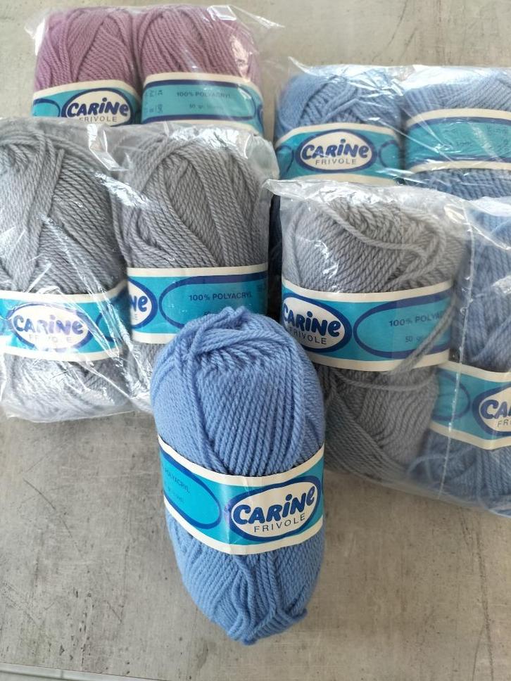Pelote de laine Carine ( 9 pelotes)., Hobby en Vrije tijd, Breien en Haken, Ophalen of Verzenden