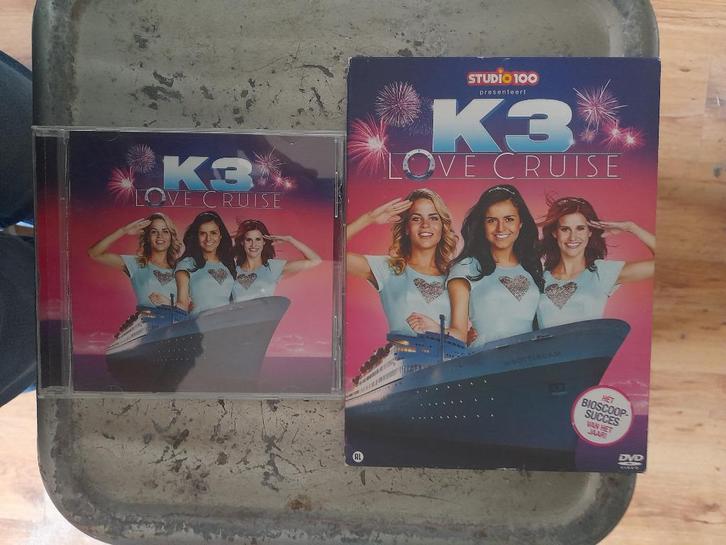 K3 Love Cruise pakket (DVD, CD en boek), Cd's en Dvd's, Dvd's | Kinderen en Jeugd, Zo goed als nieuw, Film, Avontuur, Alle leeftijden