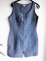 kleed jurk linnen fijne ruitjes maat 40, Taille 38/40 (M), Bleu, Moment by moment, Enlèvement ou Envoi