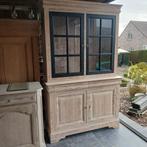 wit en zwart afgewerkte vitrine kast, Huis en Inrichting, Kasten | Vitrinekasten, Ophalen, Zo goed als nieuw