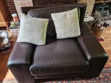 Lederen zetel fauteuil  beschikbaar voor biedingen