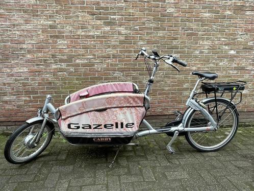 Elektrische bakfiets Gazelle, Fietsen en Brommers, Fietsen | Bakfietsen, Gebruikt, Gazelle, 4 kinderen of meer, Elektrisch, Huif