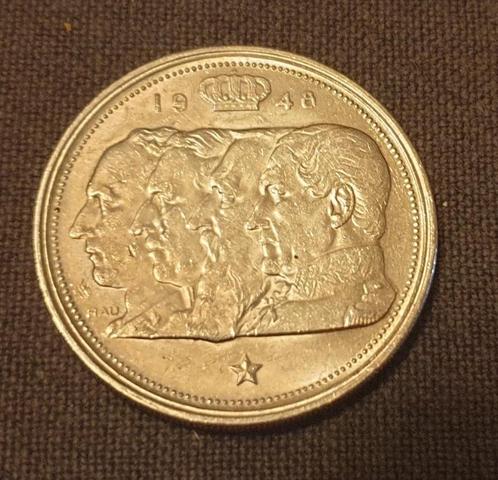100 francs - 4 rois type dynastie en Français 1948, Postzegels en Munten, Munten | België, Losse munt, Zilver, Zilver, Ophalen of Verzenden