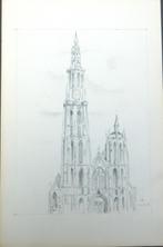 Dessin de la cathédrale d'Anvers par L. Boschmans, Enlèvement ou Envoi