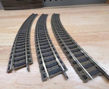 4 x Fleischmann 6120 - Rail courbe R1, 356,5 mm, 36° (HO), Enlèvement ou Envoi, Comme neuf, Rails, Fleischmann