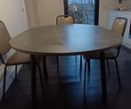 Eettafel met 4 stoelen, Maison & Meubles, Tables | Tables à manger, Enlèvement, Utilisé, Quatre personnes