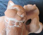 2 poesjes in terra cotta, nieuwe staat, samen 1,50 euro, Ophalen of Verzenden, Nieuw, Hond of Kat, Beeldje of Figuurtje