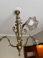 Elegante antiek luster, Huis en Inrichting, Lampen | Kroonluchters, Ophalen, Gebruikt, Glas, Antiek elegant vintage