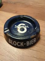 Oude emaille asbak. Brouwerij de block, Ophalen of Verzenden, Zo goed als nieuw