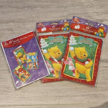 18 kaartjes Winnie the Pooh Kerst / Nieuwjaar nieuw beschikbaar voor biedingen