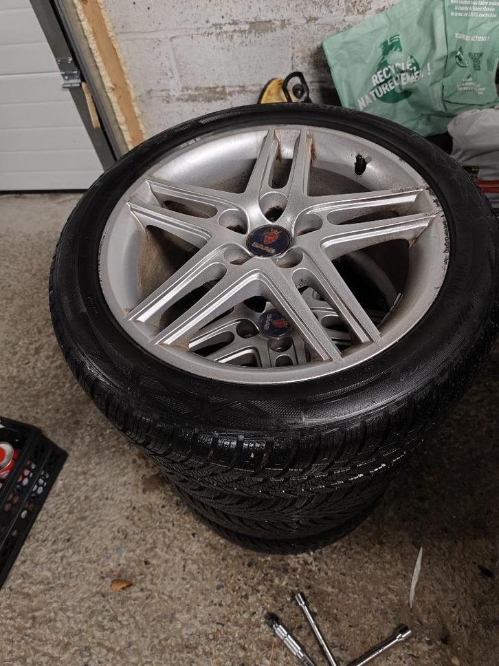Jantes alu hiver 5x110 origine  saab , golf mk4, fiat 500x, Auto-onderdelen, Banden en Velgen, Velg(en), Winterbanden, 17 inch