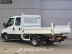 Iveco Daily 35C14 Open Laadbak Dubbel Cabine Dubbellucht 3,5, Auto's, Stof, Euro 6, Iveco, Wit