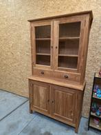 Mooie teakhouten buffetkast/vitrinekast 120cm, Ophalen, Zo goed als nieuw