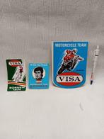 3 stickers Visa jaren 70 Suzuki Clark's Bornem Moto Koers, Gebruikt, Ophalen of Verzenden, Merk