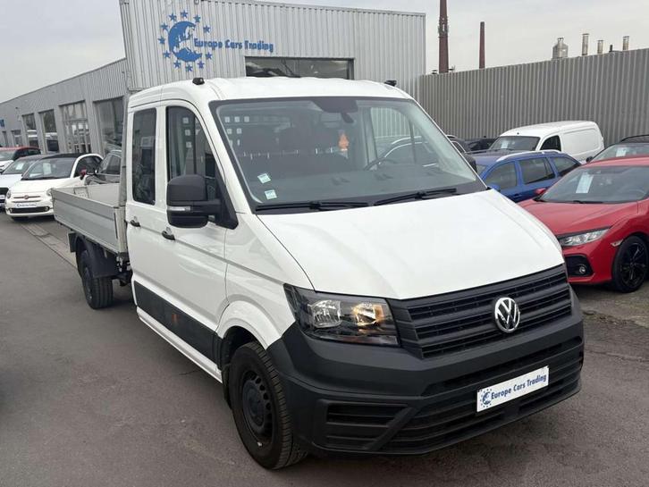 Volkswagen Crafter L4 2.0Tdi 140Ch 7places Plateau Benne Alu, Auto's, Bestelwagens en Lichte vracht, Bedrijf, Te koop, ABS, Bluetooth
