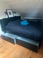 IKEA 180/200 Brimnes zwart bed, Huis en Inrichting, Slaapkamer | Boxsprings, Ophalen, Zwart, Tweepersoons, Zo goed als nieuw