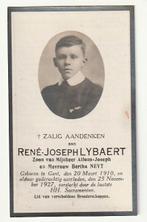Rene Lybaert zoon Alfons Bertha Neyt Gent 1910 - 1927 (foto), Envoi, Image pieuse