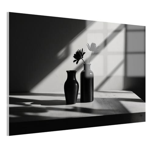 Scène de nature morte en noir et blanc Peinture sur verre 10, Antiquités & Art, Art | Peinture | Moderne, Envoi