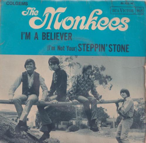 The Monkees – I’m a believer / Steppin’ stone + 2 – EP, Cd's en Dvd's, Vinyl Singles, Gebruikt, Single, Pop, 7 inch, Ophalen of Verzenden